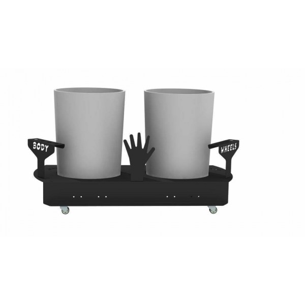 Roller chassis for buckets